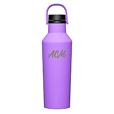 Engraved Corkcicle Monogram 32oz Sport Bottle in Varsity Purple    - 50646