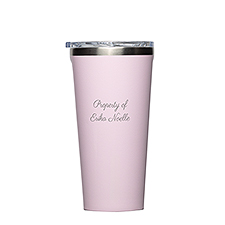 Engraved Corkcicle 16oz Regular Tumbler in Powder Pink    - 50649