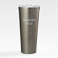 Engraved Corkcicle 24oz Large Tumbler in Gunmetal   - 50748