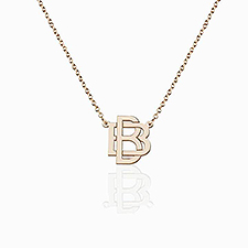 Personalized Overlapping Initial Necklace - 51143D