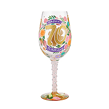 Happy 70th Birthday Wine Glass    - 51169