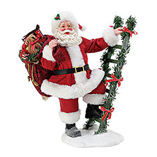 Santa Steps Up Figurine     - 51188