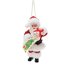 Christmas 2024 Santa Claus Ornament with Light Skin Tone - 51202