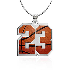 Personalized Basketball Number Pendant  - 51211D