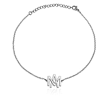 Personalized Overlapping Initial Anklet - 51303D