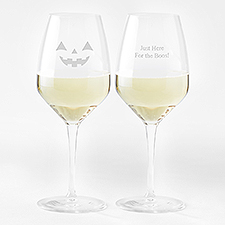 Engraved Jack-O-Lantern Atelier Wine Glass    - 51607