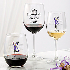 philoSophie's Personalized Halloween Wine Glasses  - 51797