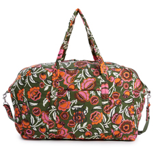 Vera Bradley Large Miramar Weekender in Bubbly Flowers Green    - 52147