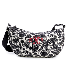 Vera Bradley Sling Crossbody in Bubbly Flowers Black  - 52160