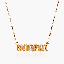 Personalized Bubble Name Necklace - 52218D