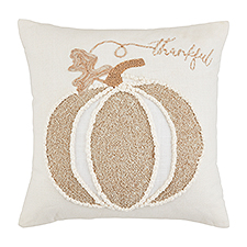 Square Neutral Pumpkin Pillow - 52227