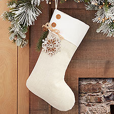 Kittenish Stocking with Personalized Snowflake Tag    - 52242