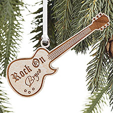 Kittenish Engraved Wood Guitar Ornaments   - 52254