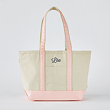 Kittenish Embroidered Metallic Rose Gold Tote - Centered Text    - 52355