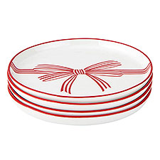 Red Bow Appetizer Plate Set of 4 - 52523