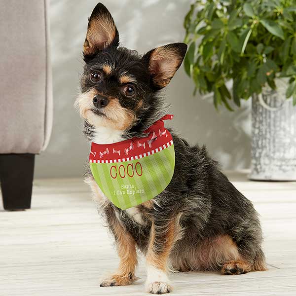 Personalized Dog Christmas Bandanas - Santa's Helper - 13462