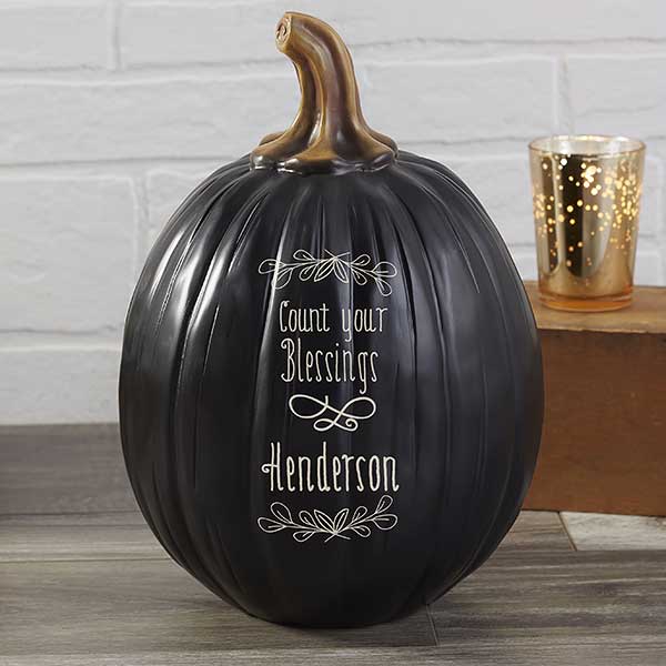 Personalized Decorative Pumpkins - Count Your Blessings - 14751