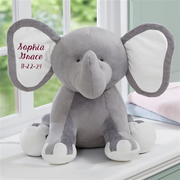 Embroidered Jumbo Plush Baby Elephant - 15643