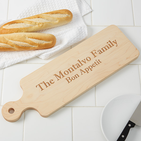 Personalized Maple Leaf Artisan Bread Board - 16125D