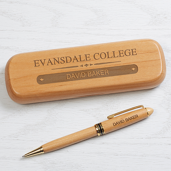 Personalized Collegiate Alderwood Pen Set  - 16799