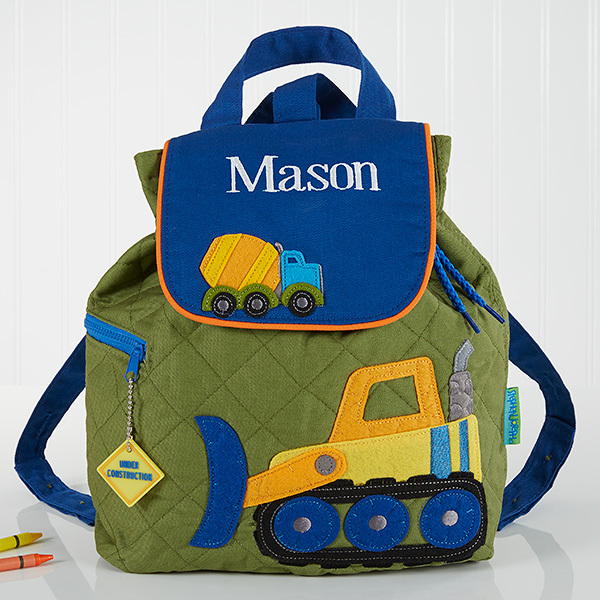 Personalized Kids Backpacks - Construction Trucks - 17032