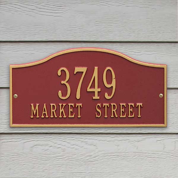 Personalized Home Address Plaque - Rolling Hills - 18036D