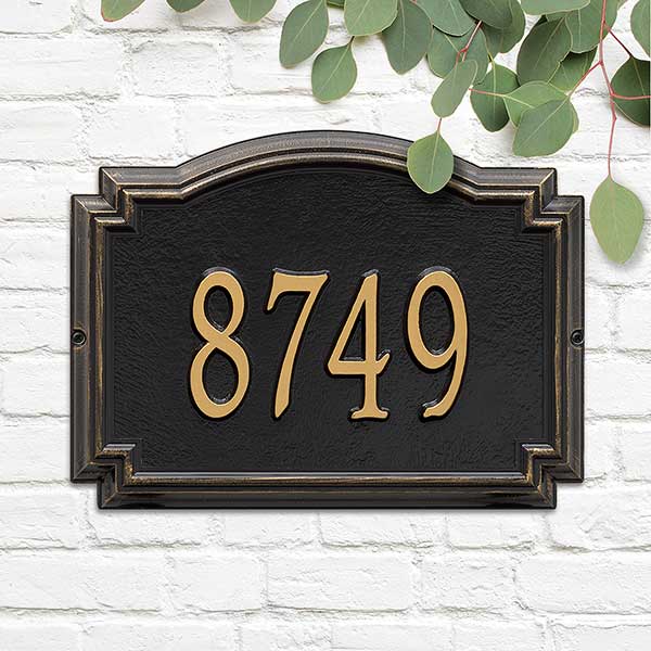 Personalized House Number Plaque - Williamsburg Design  - 18038D