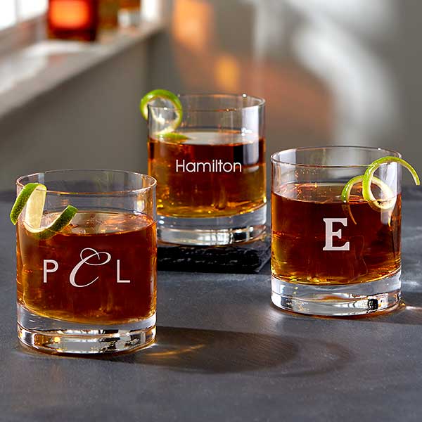 Personalized Old Fashioned Whiskey Glasses - 18156