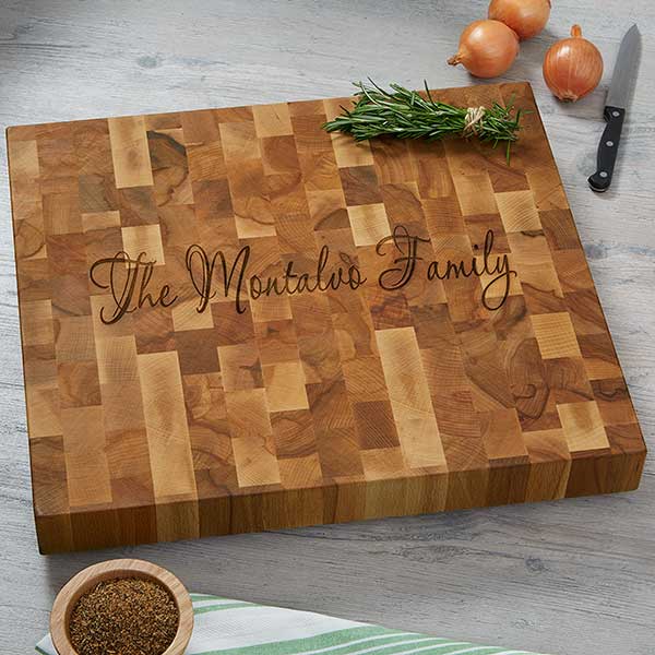 Custom Engraved Butcher Block Cutting Boards - 18335