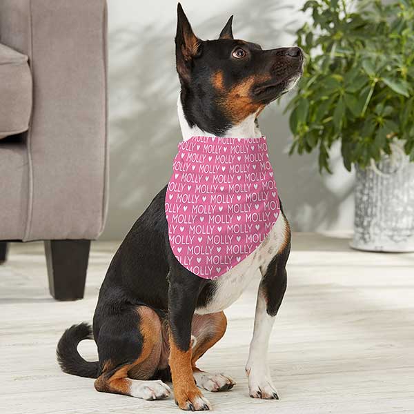 Personalized Dog Bandanas - Repeating Name - 19047