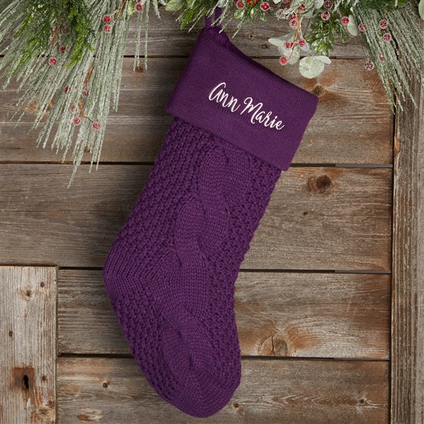 Cozy Cable Knit Personalized Christmas Stocking - 21010