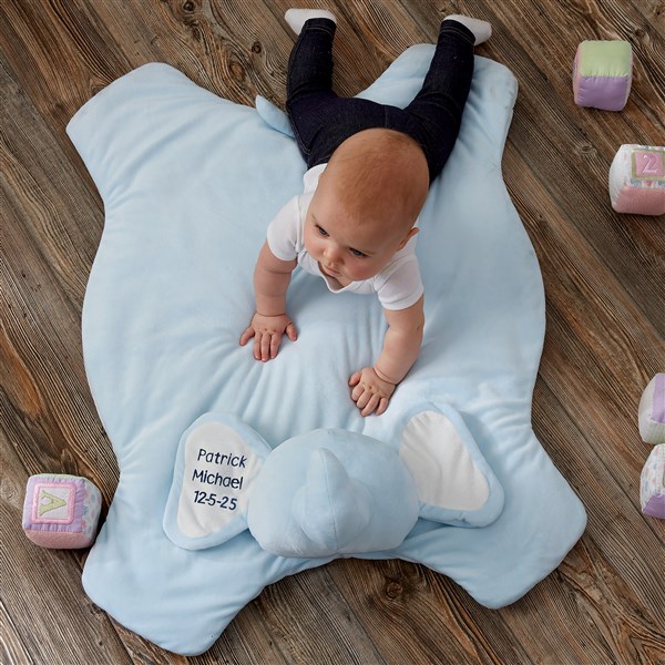 Personalized Baby Play Mat - Jumbo Plush Elephant - 21045