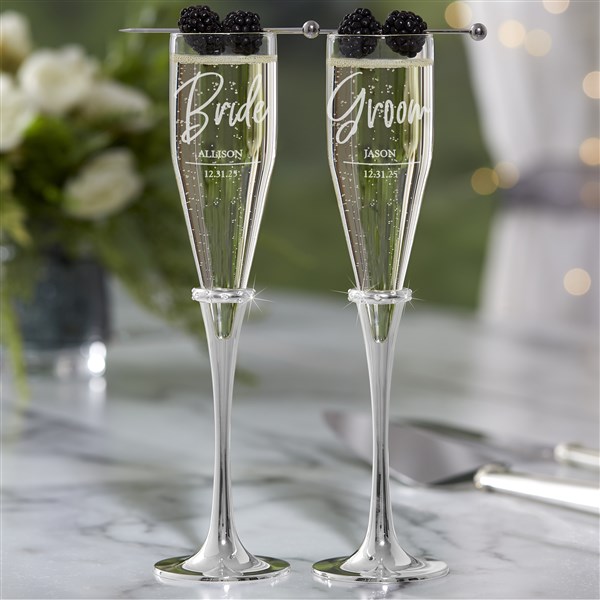 Custom Engraved Lenox Champagne Flutes - 21111