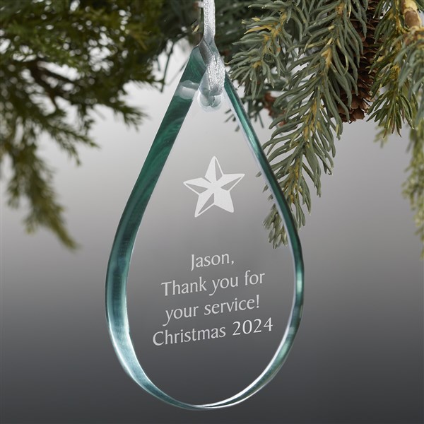 Create Your Own Personalized Teardrop Glass Ornaments - 21670