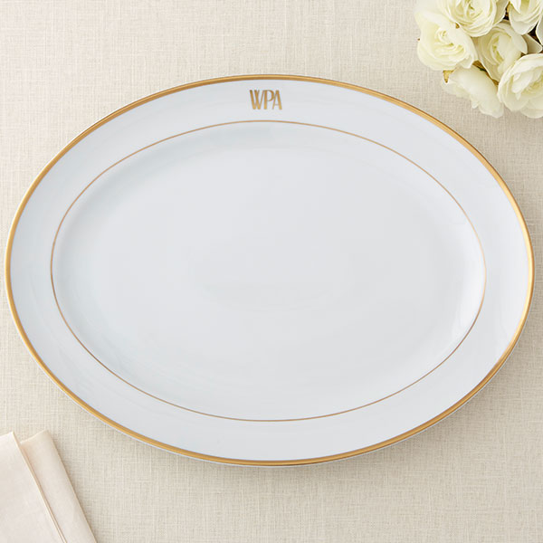 Pickard Signature Gold Monogrammed Platter - 23706D