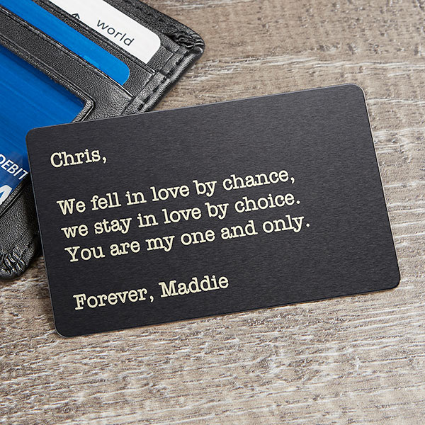 Personalized Metal Wallet Card Insert - Romantic Gift - 23751