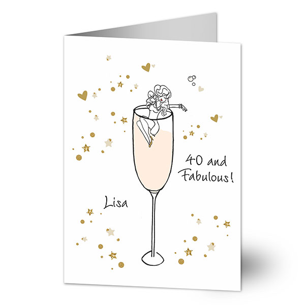 Cheers Personaized Milestone Birthday Greeting Card by philoSophie's - 25199