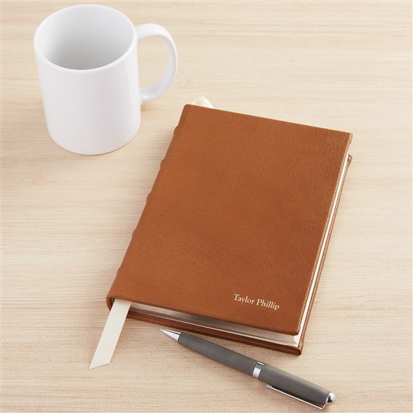 Premium Debossed Small Leather Journals - 5.5x8 - 25356D