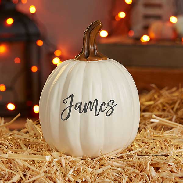 Boo, Spooky, Welcome Personalized Pumpkins - 27462