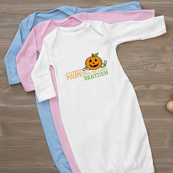 Cutest Pumpkin In The Patch Personalized Baby Clothing - 29214