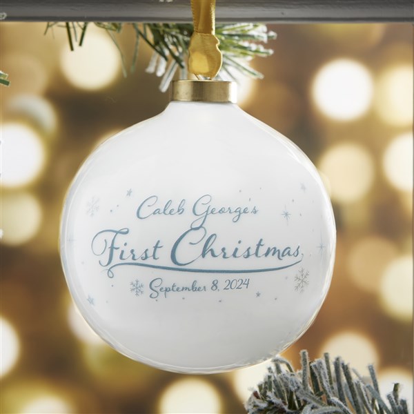 Baby's First Christmas Personalized Ball Ornament - 29922