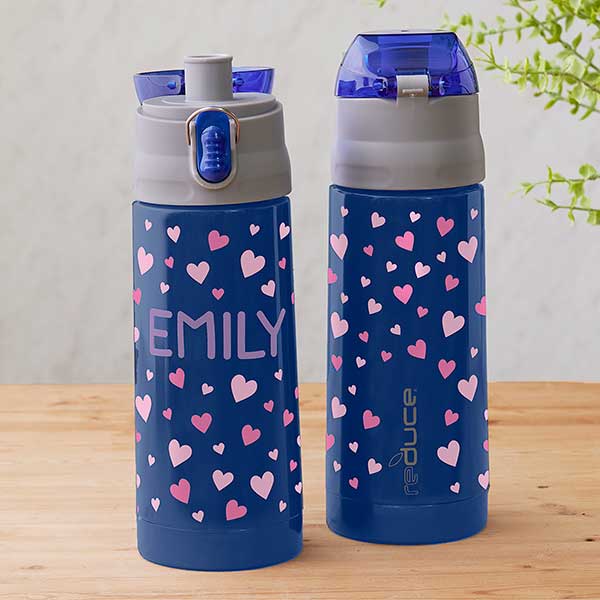 Hearts Personalized 13oz Kids Insulated Water Bottles - 31581