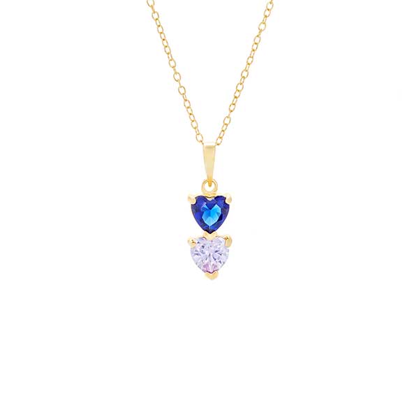 Custom Heart Birthstone Necklace - 31857D