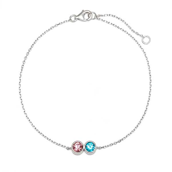 Custom Bezel Set Birthstone Bracelet - 31866D