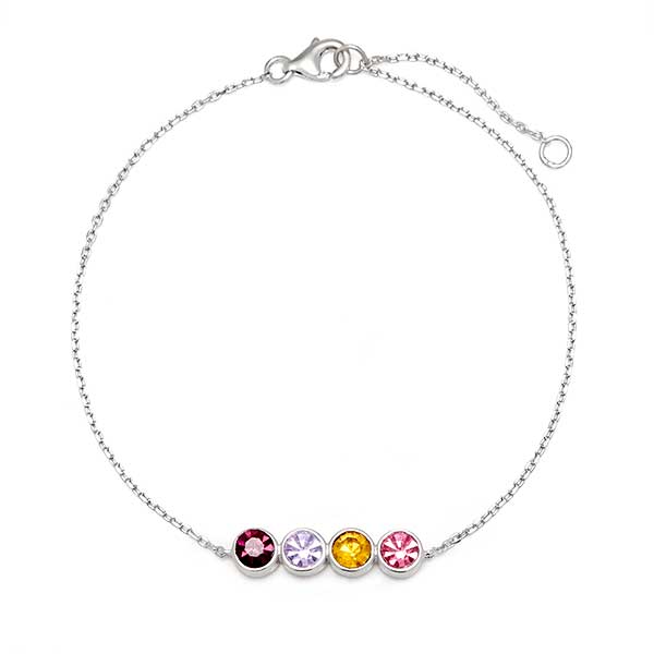 Custom Bezel Set Birthstone Bracelet - 31866D