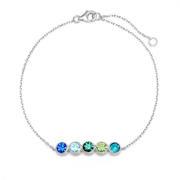 Custom Bezel Set Birthstone Bracelet - 31866D