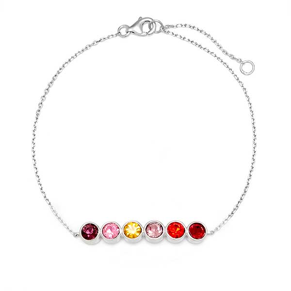 Custom Bezel Set Birthstone Bracelet - 31866D