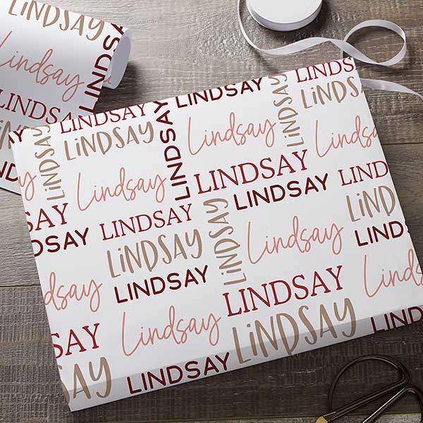 Repeating Name Personalized Wrapping Paper - 31932