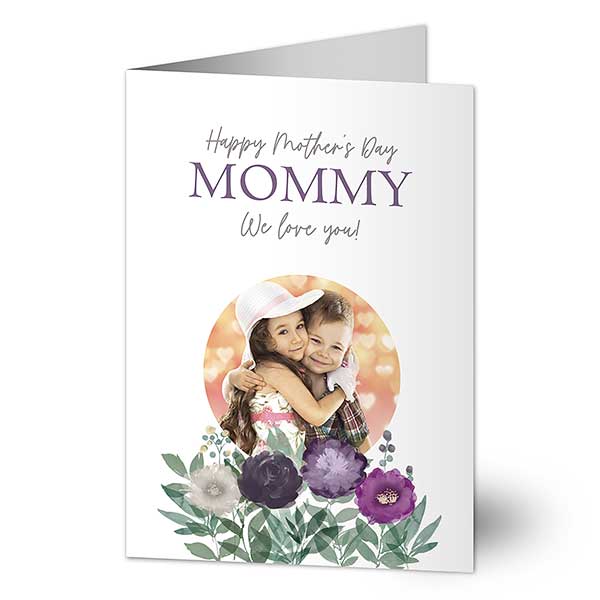 Floral Love for Mom Personalized Mother's Day Photo Cards - 32155