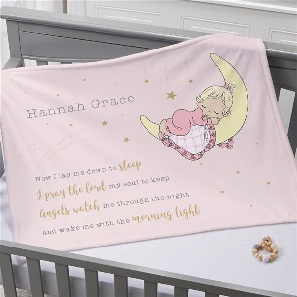 Precious Moments Bedtime Personalized Baby Girl Blankets - 32609